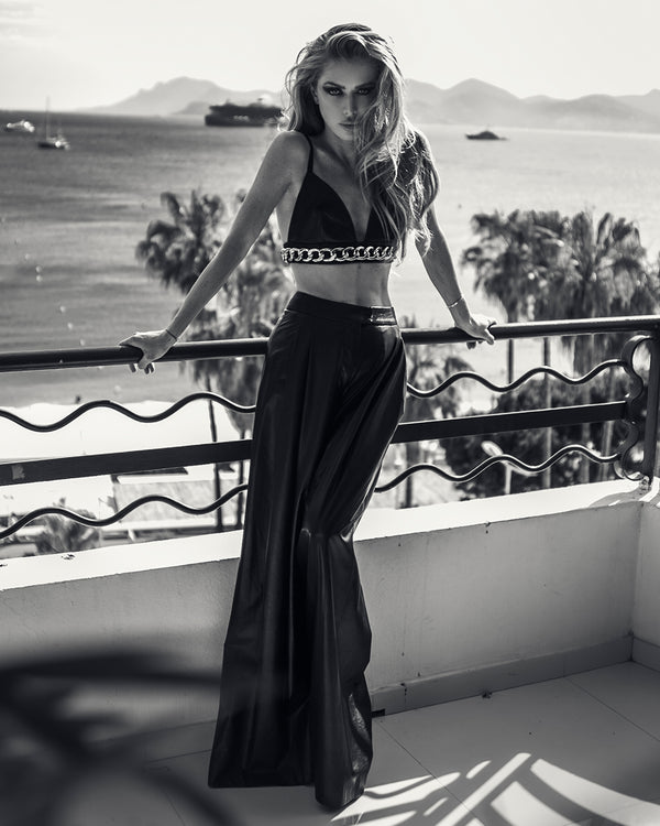 Blogger Maja Malnar wearing PRITCH pieces at Cannes 
