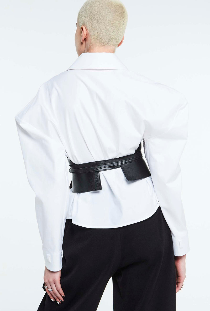 Wrap Belt - Pitch Black  Leather accessories by PRITCH