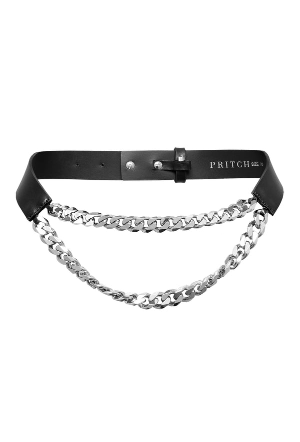 PRITCH Leather Chain Belt