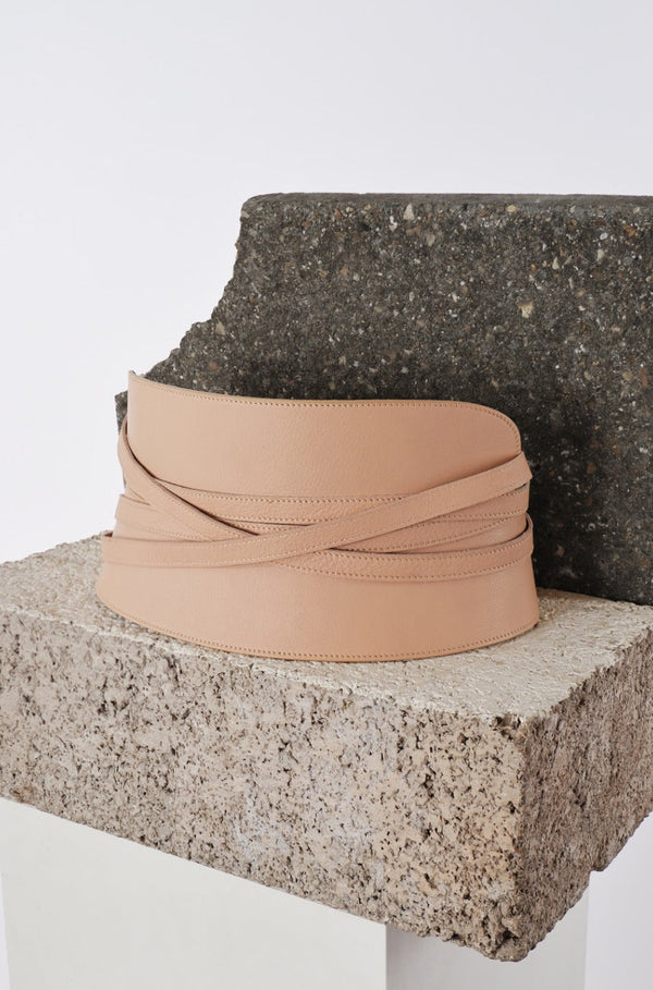 PRITCH Leather Corset Belt Powder Pink