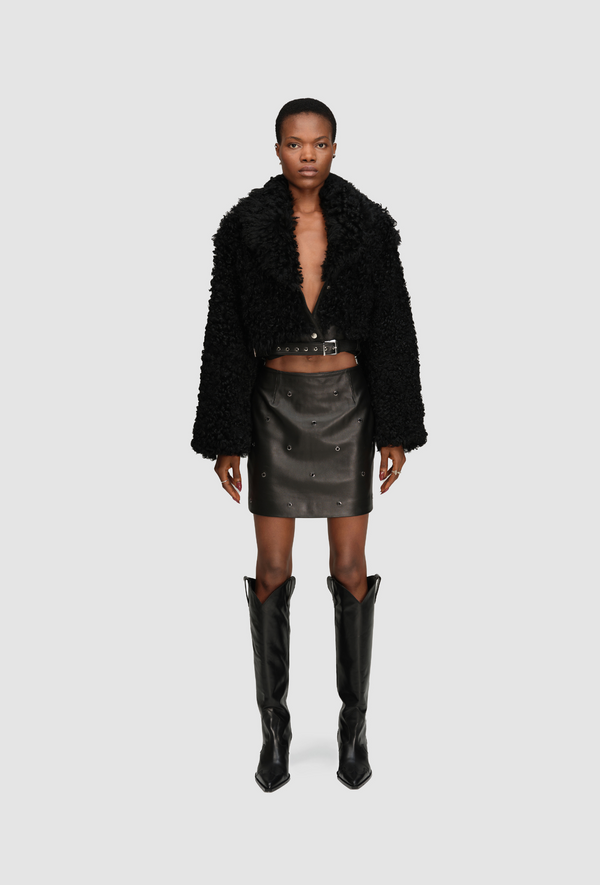 PRITCH_Chapter1_Studded_mini_leather_skirt_Black_Front