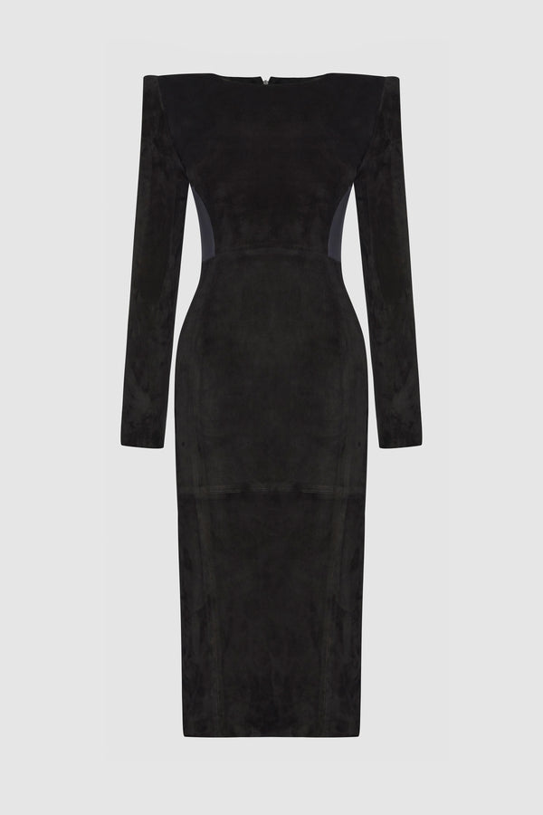 PRITCH_Chapter1_Suede_Icon_Dress_Black