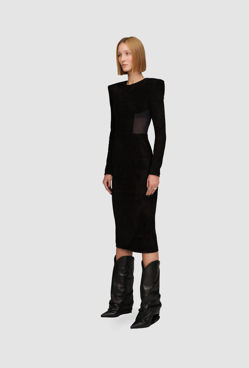 PRITCH_Chapter1_Suede_Icon_Dress_Black