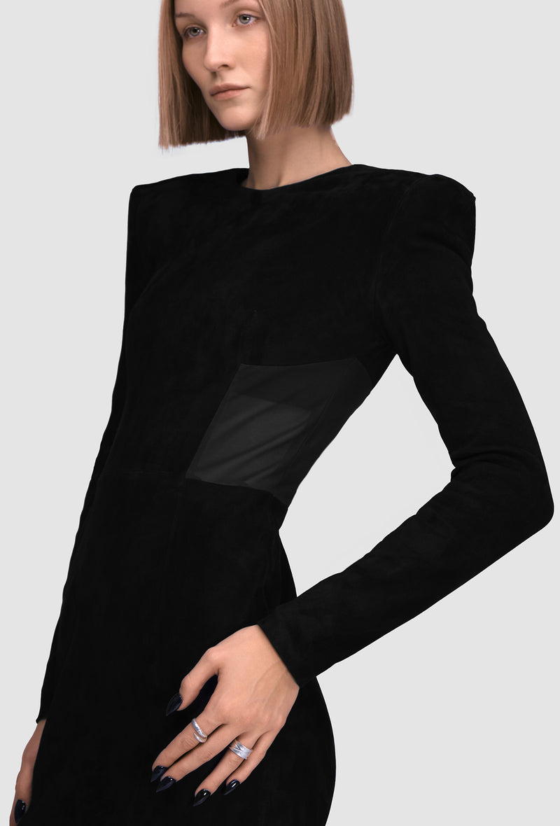 PRITCH_Chapter1_Suede_Icon_Dress_Black