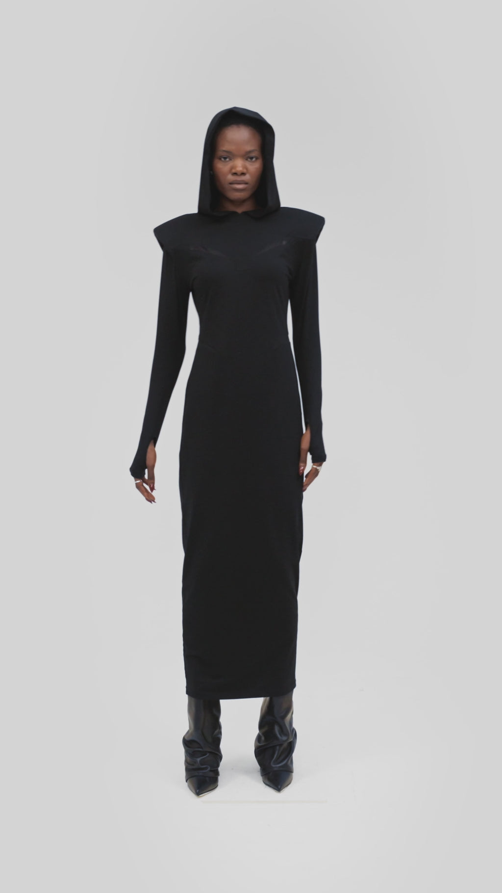 PRITCH_Chapter1_Maxi_Hooded_Dress_Black