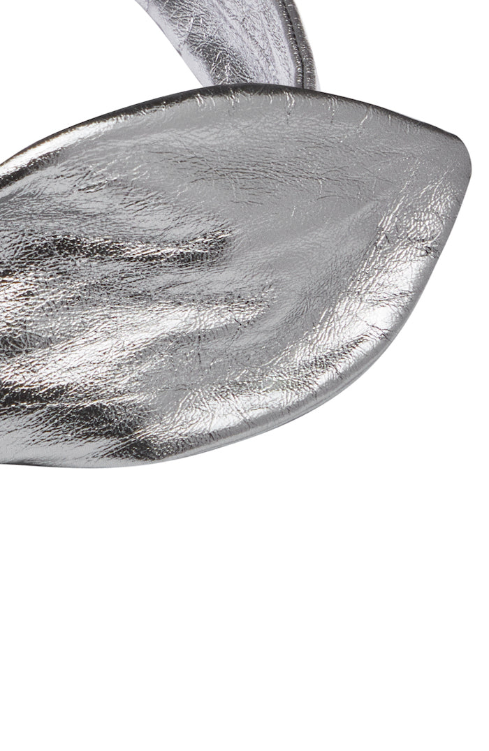 silver foil finish leather