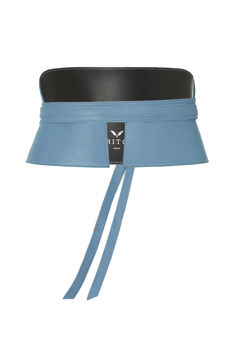 Corset Belt - Denim Blue  Leather accessories by PRITCH