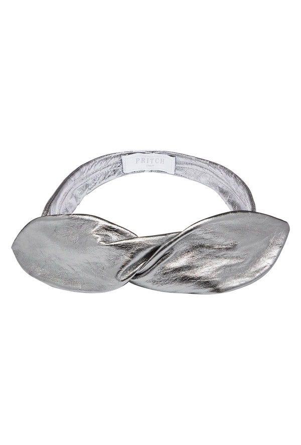 Leather Silver Adjustable Headband