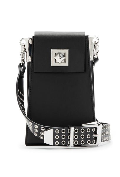 PRITCH Leather Cross Body Phone Pouch in Black