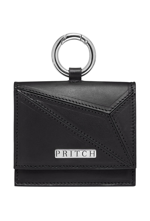 Leather small black piccolo bag