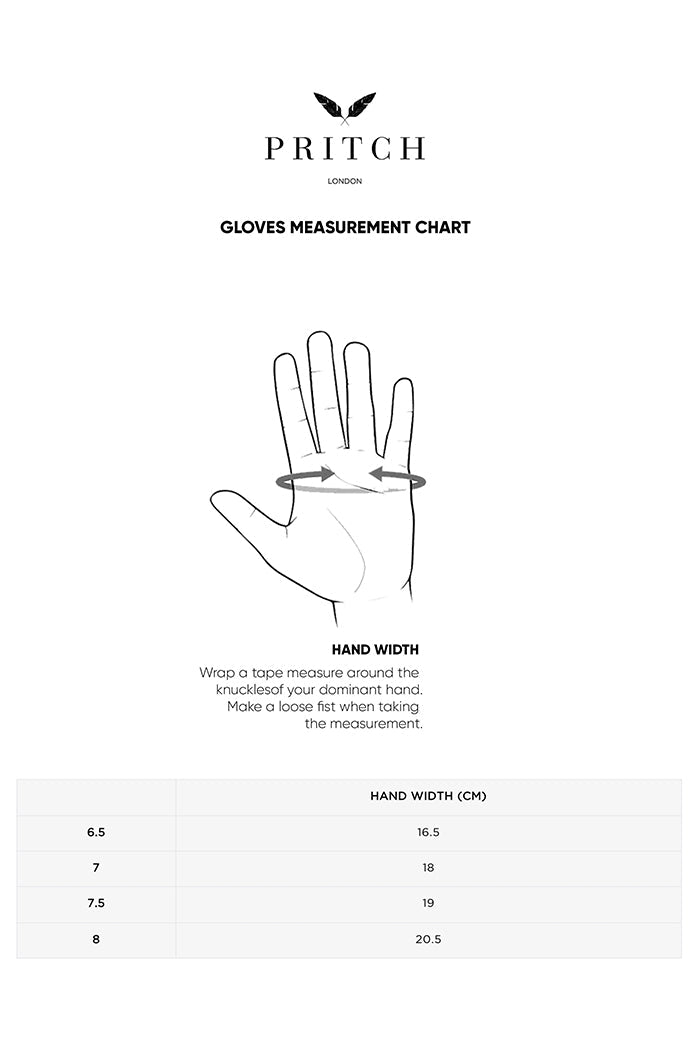 Leather Gloves Size Chart 